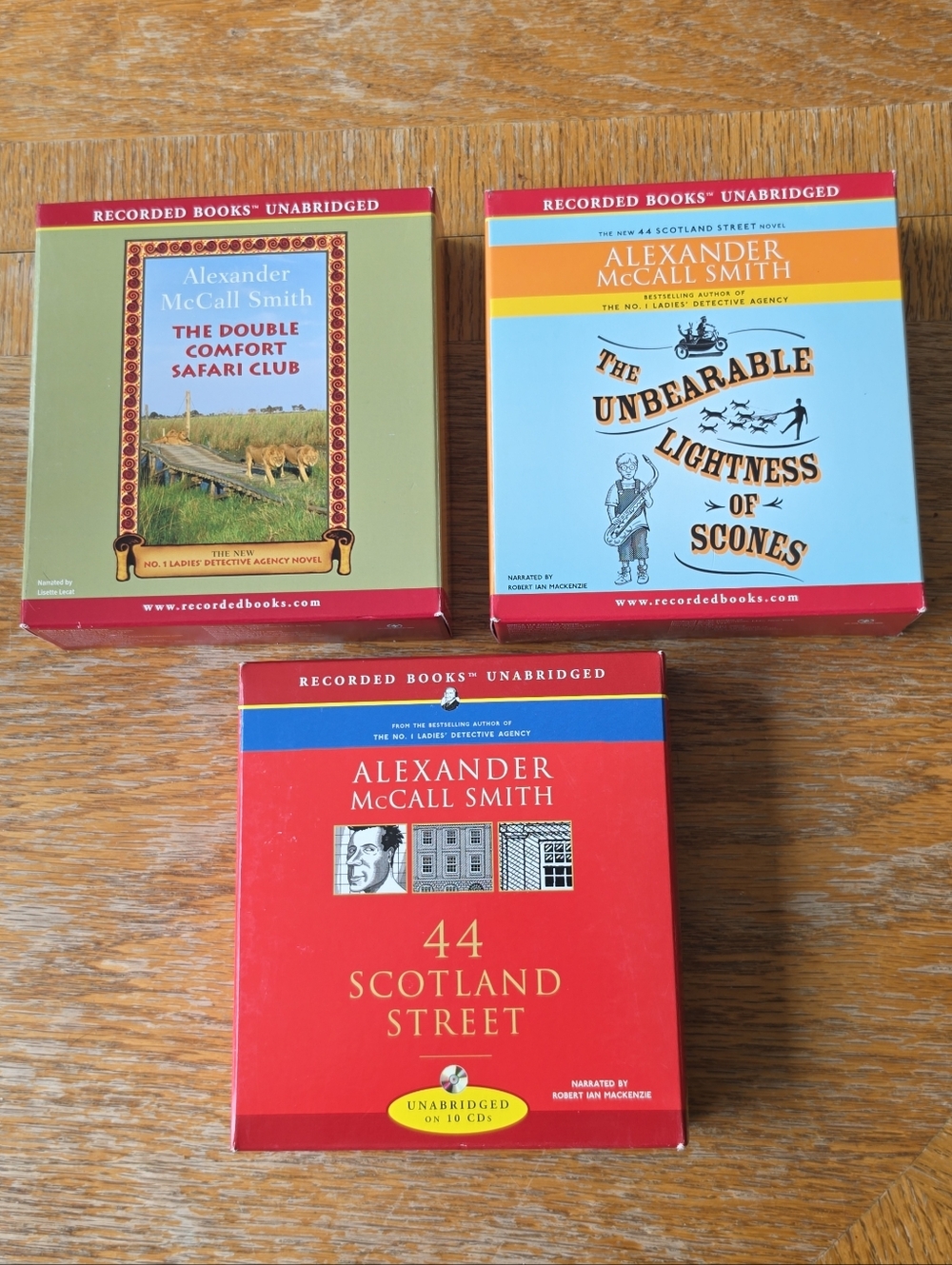 Lot Of 3 Alexander McCall Smith CD Audiobooks: 44 Scotland, Safari Club, Scones